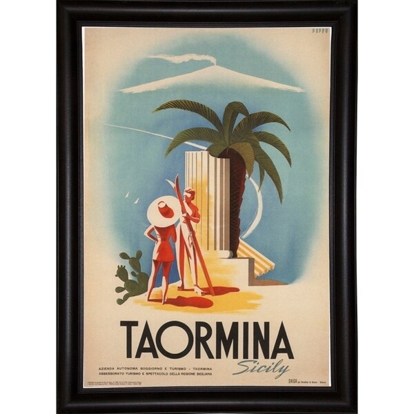 Taormina, Sicily-VINAPP114384 Print 11.25"x7.75" by Vintage Apple Collection