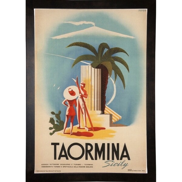 Taormina, Sicily-VINAPP114384 Print 11.25"x7.75" by Vintage Apple Collection