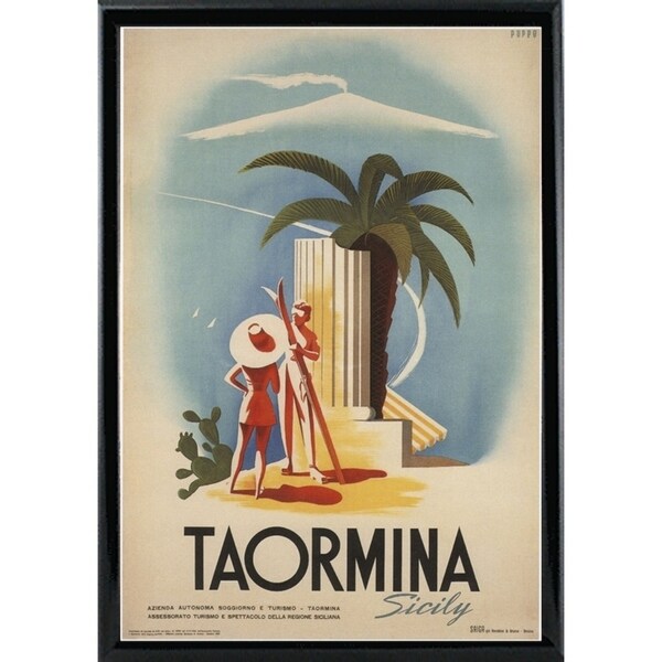Taormina, Sicily-VINAPP114384 Print 11.25"x7.75" by Vintage Apple Collection