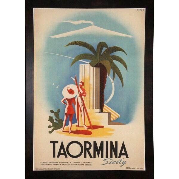 Taormina, Sicily-VINAPP114384 Print 11.25"x7.75" by Vintage Apple Collection