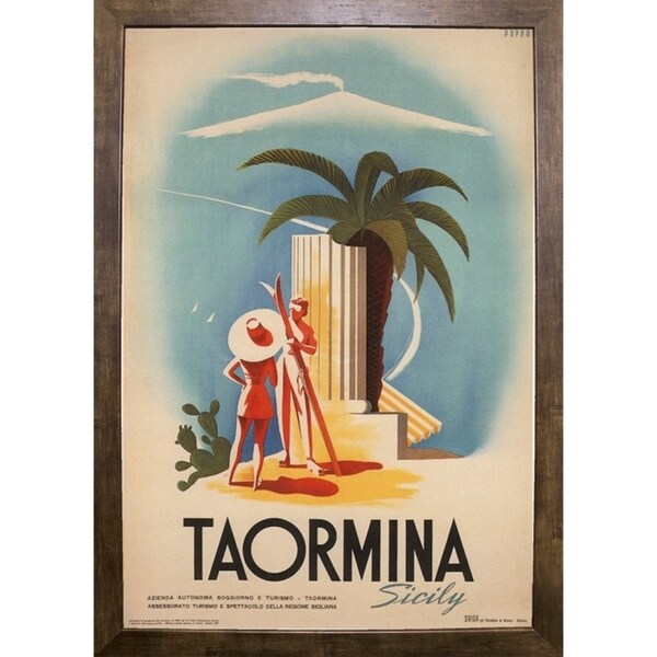 Taormina, Sicily-VINAPP114384 Print 11.25"x7.75" by Vintage Apple Collection