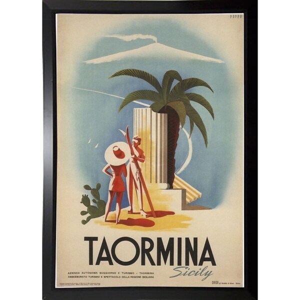 Taormina, Sicily-VINAPP114384 Print 11.25"x7.75" by Vintage Apple Collection