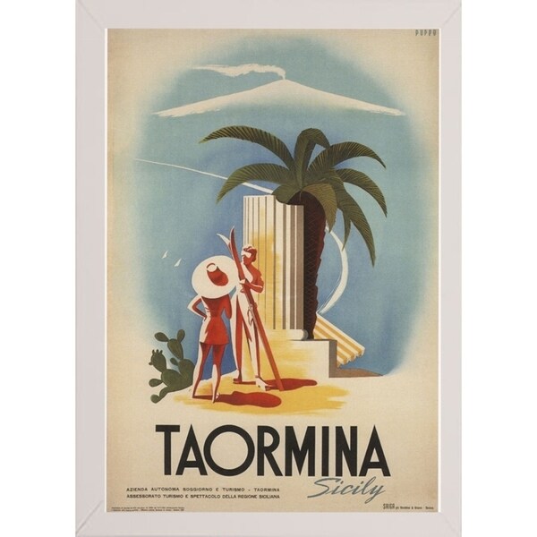 Taormina, Sicily-VINAPP114384 Print 11.25"x7.75" by Vintage Apple Collection