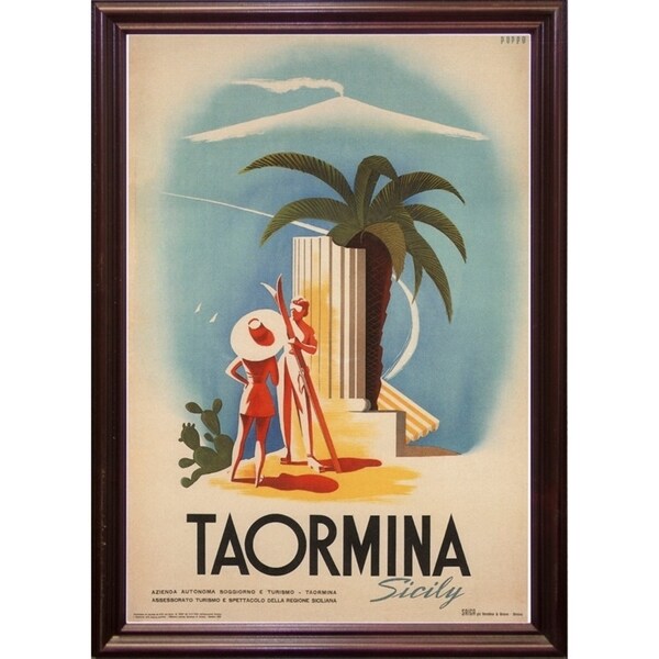 Taormina, Sicily-VINAPP114384 Print 11.25"x7.75" by Vintage Apple Collection