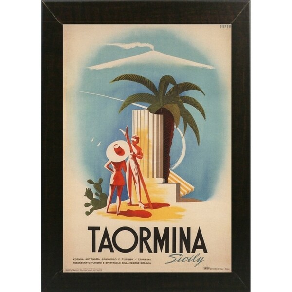 Taormina, Sicily-VINAPP114384 Print 11.25"x7.75" by Vintage Apple Collection