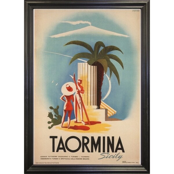 Taormina, Sicily-VINAPP114384 Print 11.25"x7.75" by Vintage Apple Collection