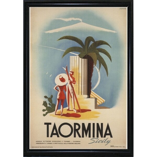 Taormina, Sicily-VINAPP114384 Print 11.25"x7.75" by Vintage Apple Collection