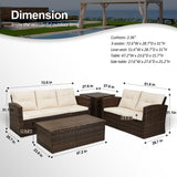 Tappio 4 Piece Outdoor Rattan Conversation Seating Group Set