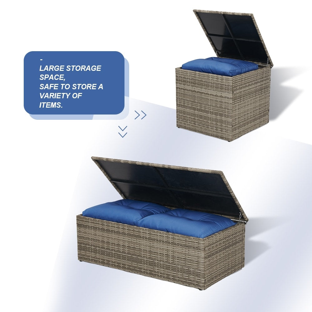 Tappio 4 Piece Outdoor Rattan Conversation Seating Group Set