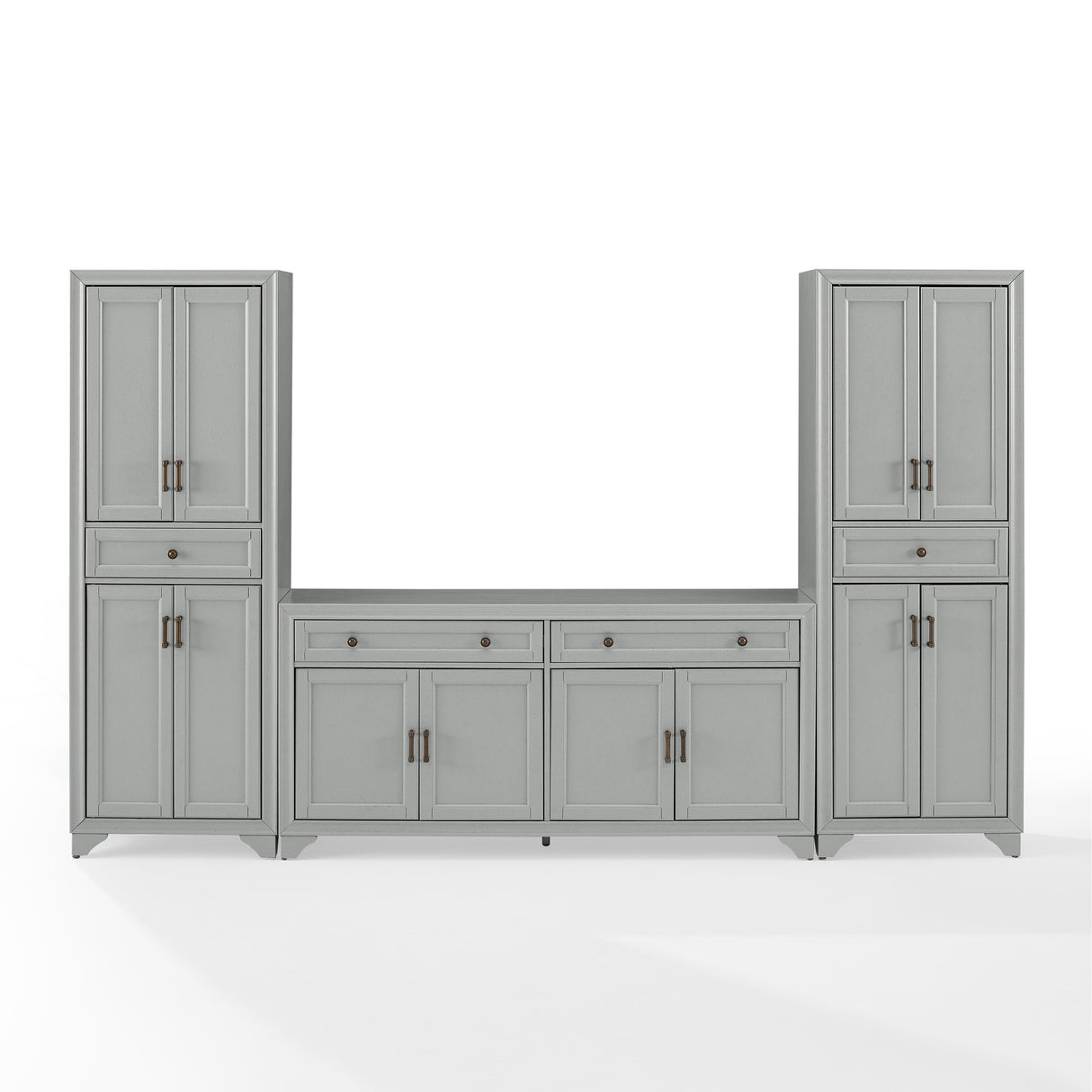 Crosley Tara 3-piece Sideboard and Pantry Set - 15"x108.5"x67.75"