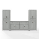 Crosley Tara 3-piece Sideboard and Pantry Set - 15"x108.5"x67.75"
