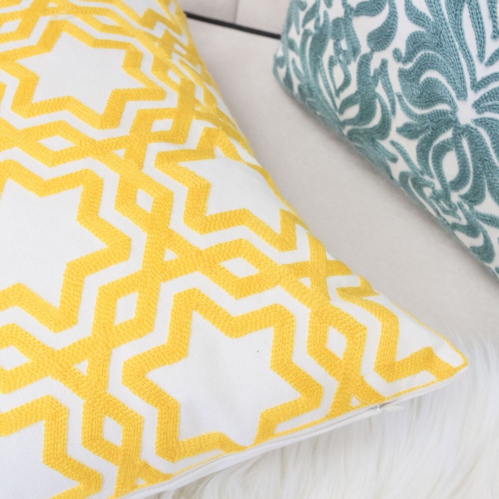 Tara Cotton 20" Square Decorative Throw Pillow