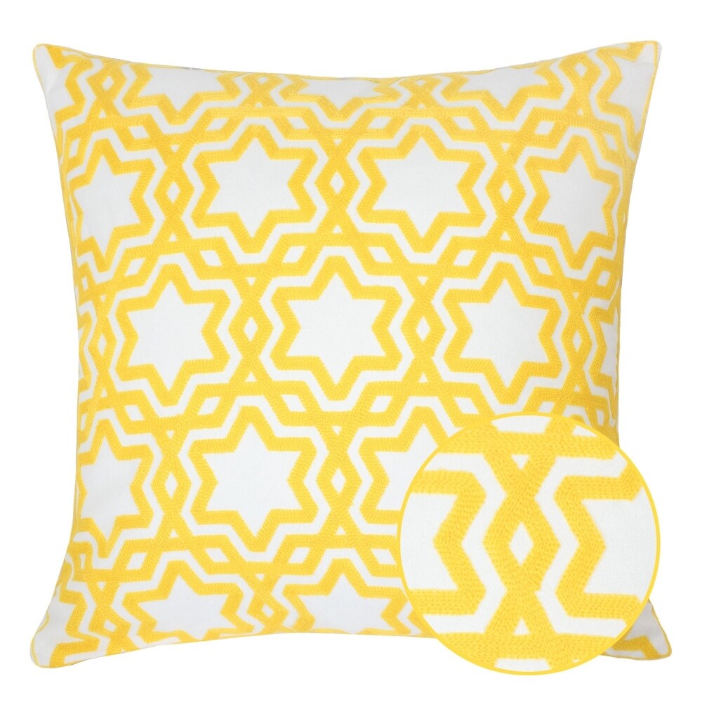 Tara Cotton 20" Square Decorative Throw Pillow