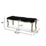 Tassia Traditional Button Tufted Velvet Bench by Christopher Knight Home