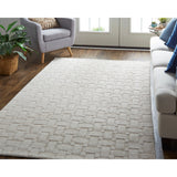 Tatem Minimal Viscose Beige Area Rug