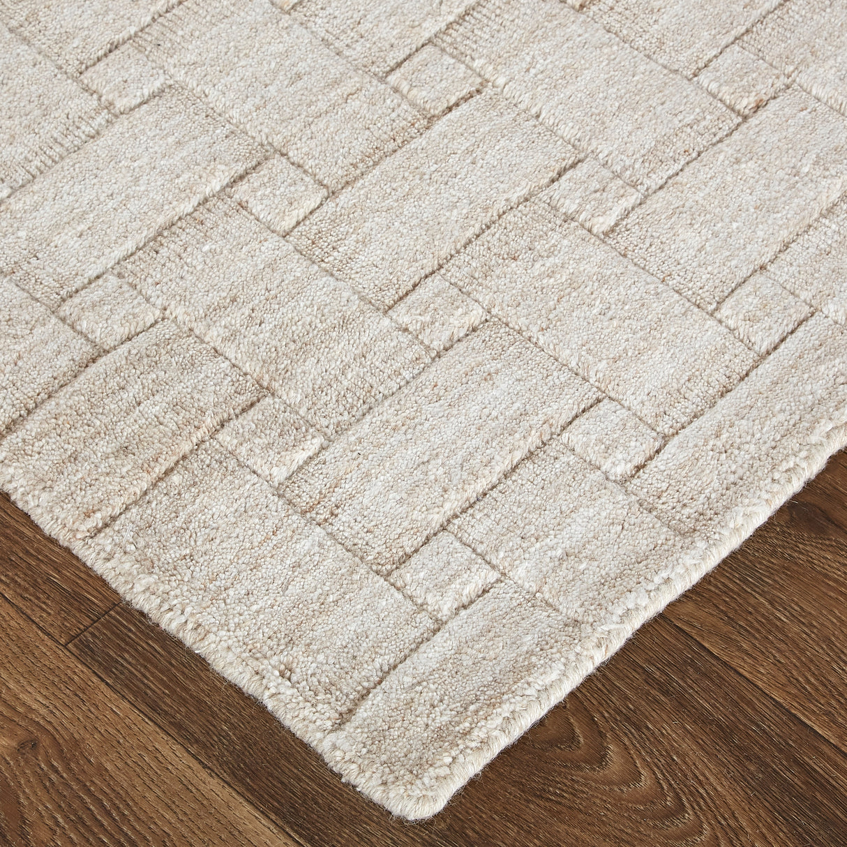 Tatem Minimal Viscose Beige Area Rug