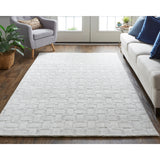 Tatem Minimal Viscose Beige Area Rug