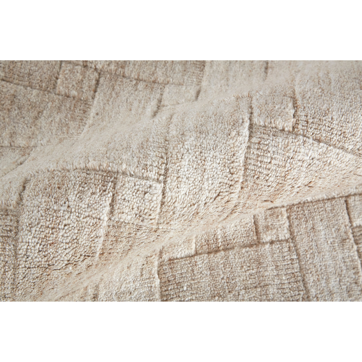 Tatem Minimal Viscose Beige Area Rug