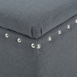 Tatiana Contemporary Fabric Storage Ottoman with Nailhead Trim by Christopher Knight Home