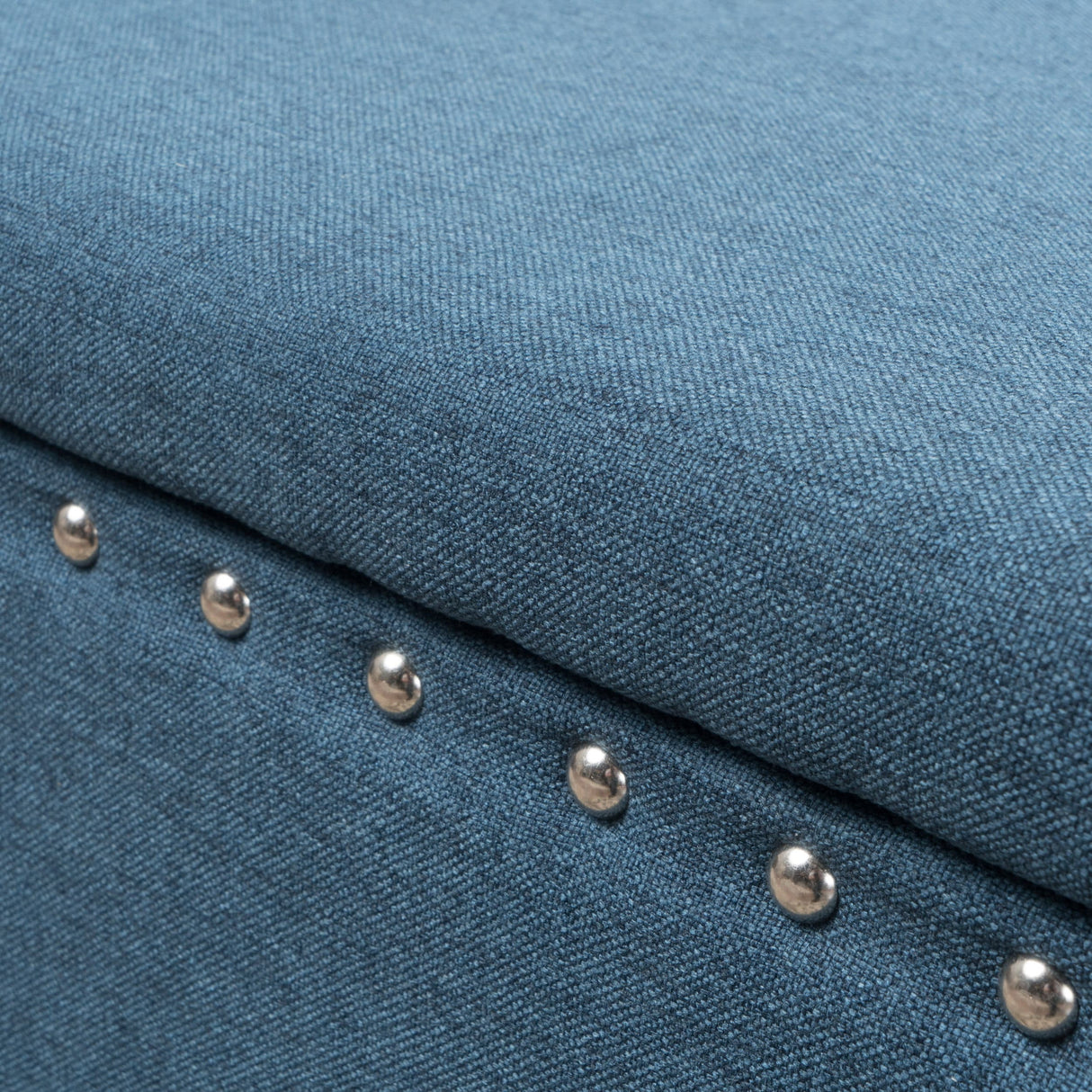 Tatiana Contemporary Fabric Storage Ottoman with Nailhead Trim by Christopher Knight Home