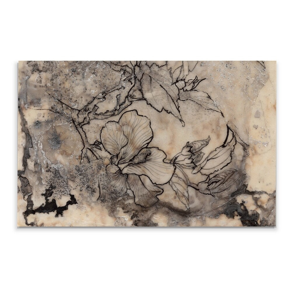 Tattooed Floral I -Premium Gallery Wrapped Canvas