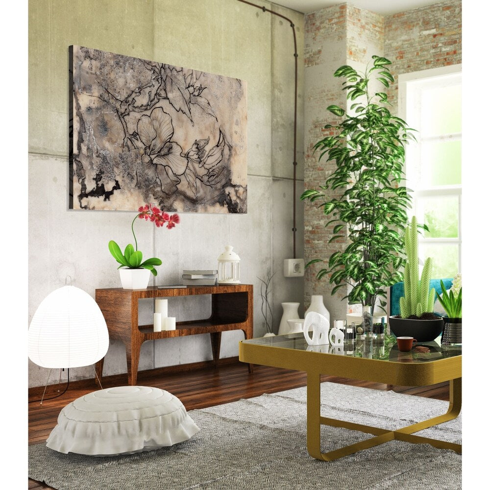 Tattooed Floral I -Premium Gallery Wrapped Canvas