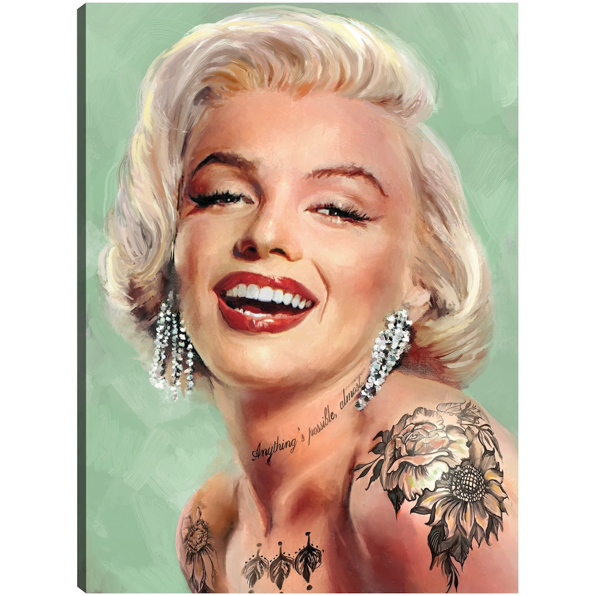 Tattooed Marilyn By Studio Arts Canvas Art Print