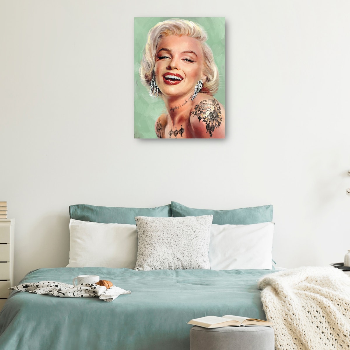 Tattooed Marilyn By Studio Arts Canvas Art Print