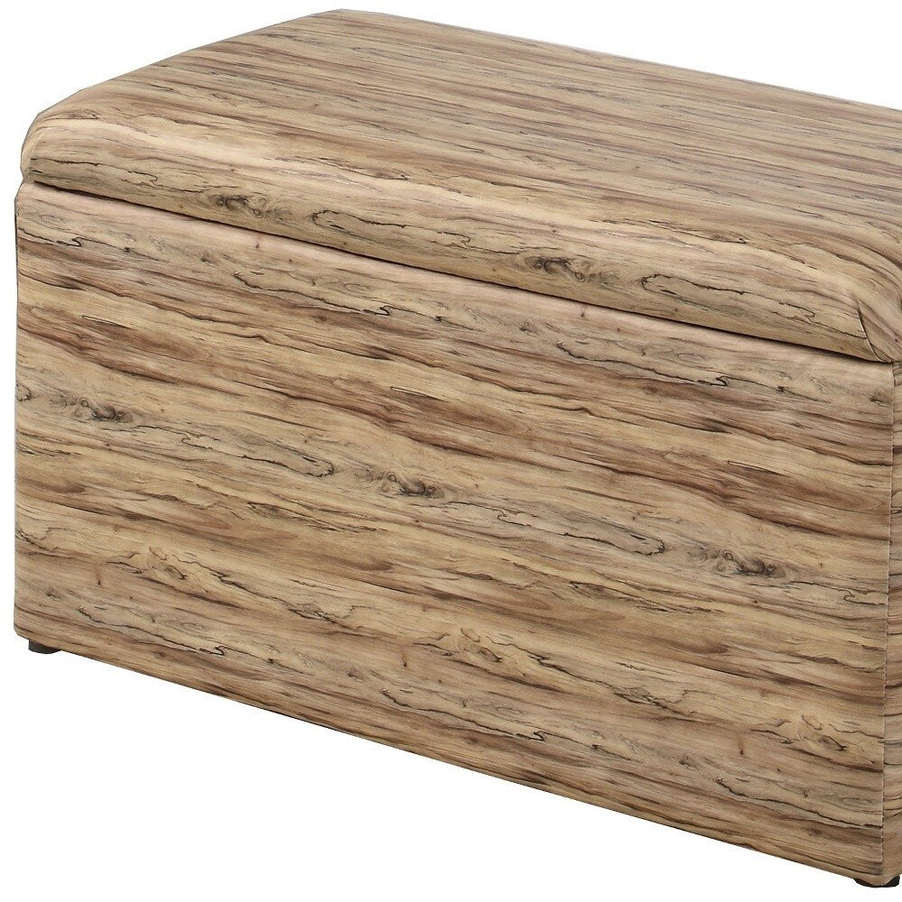 Taupe and Blue Plaid Storage Bench and Ottoman Three Piece Set