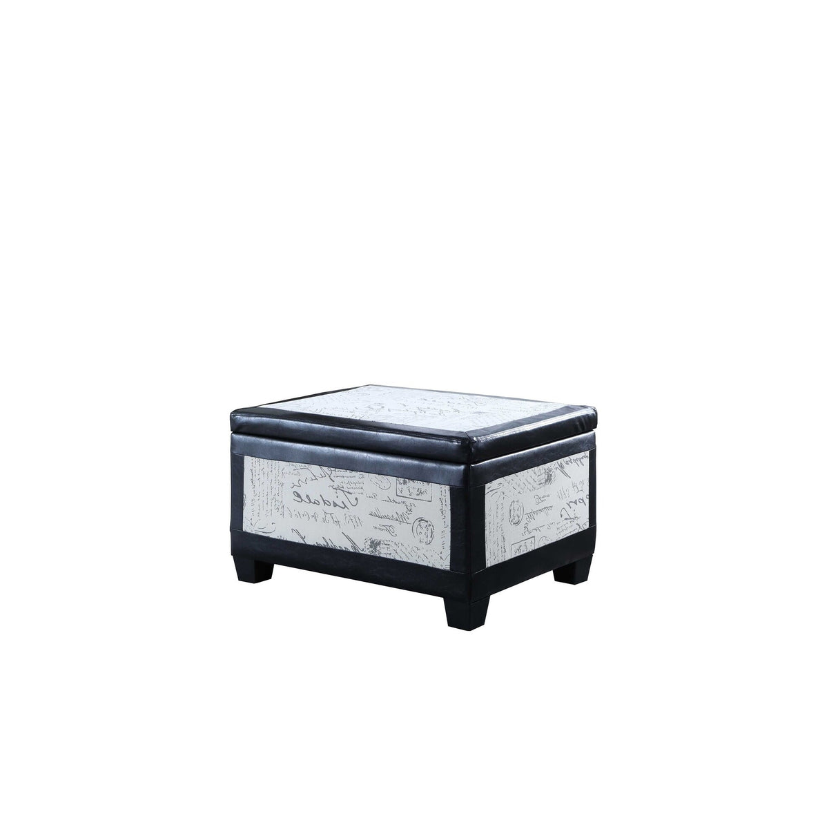 Taupe and Blue Plaid Storage Bench and Ottoman Three Piece Set