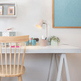 Taylor 18" Matte Pink Organizer Desk Lamp with Brass Pivot Joint - one size