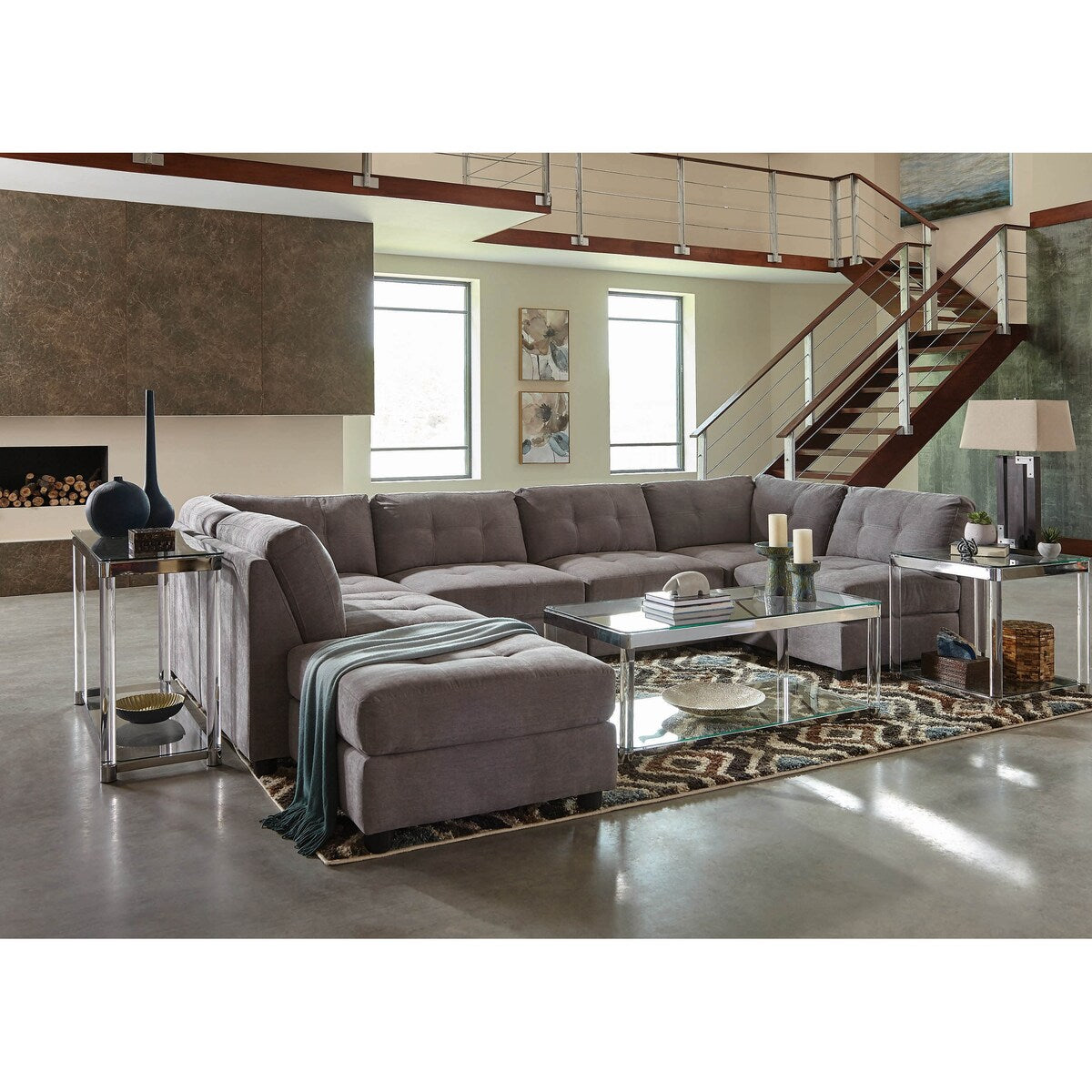 Taylor Claude Dove Square Upholstered Ottoman