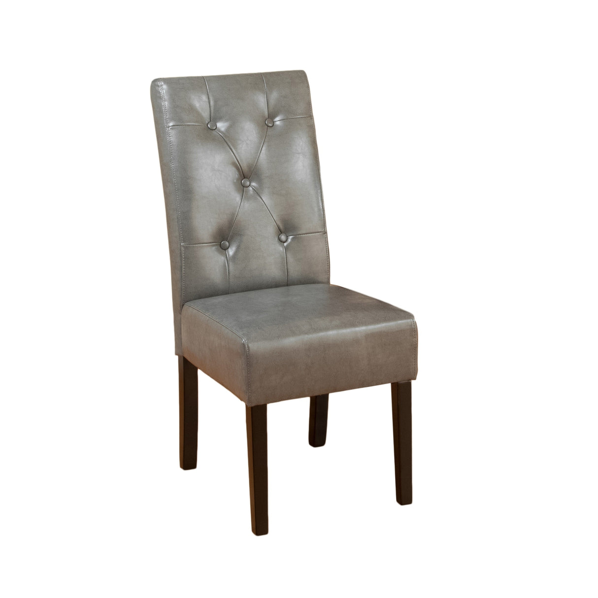 Taylor Grey Bonded Leather Dining Chair (Set of 2) by Christopher Knight Home