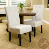Taylor Natural Fabric Dining Chair (Set of 2) by Christopher Knight Home