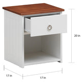 Taylor & Olive Camas White/ Oak Nightstand