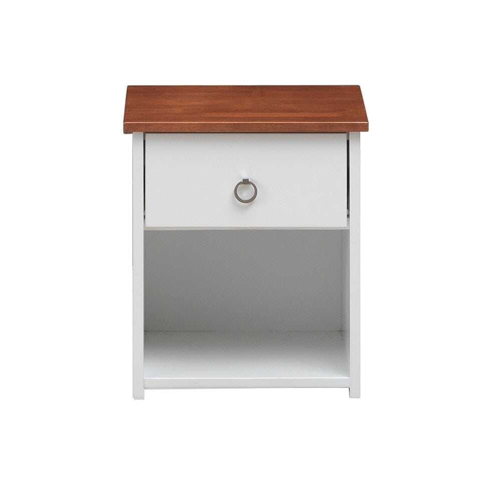 Taylor & Olive Camas White/ Oak Nightstand
