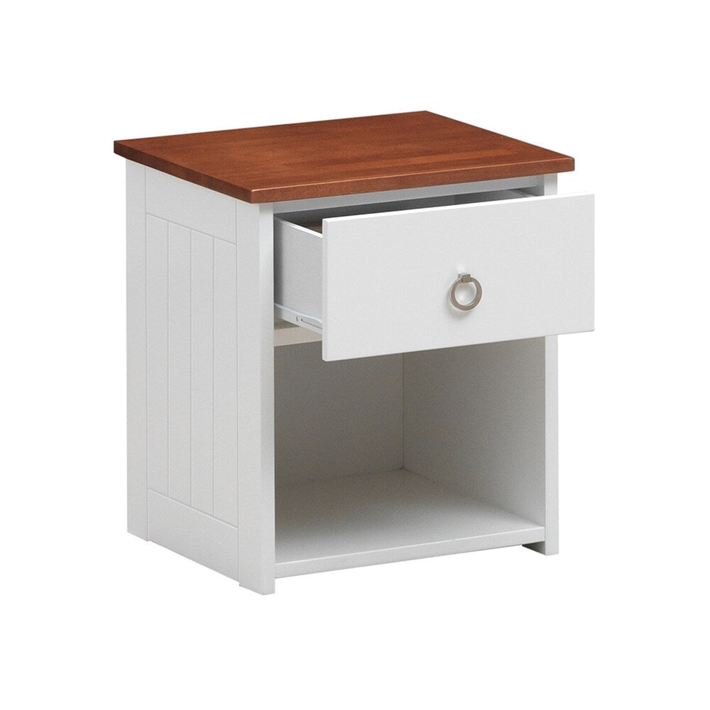 Taylor & Olive Camas White/ Oak Nightstand