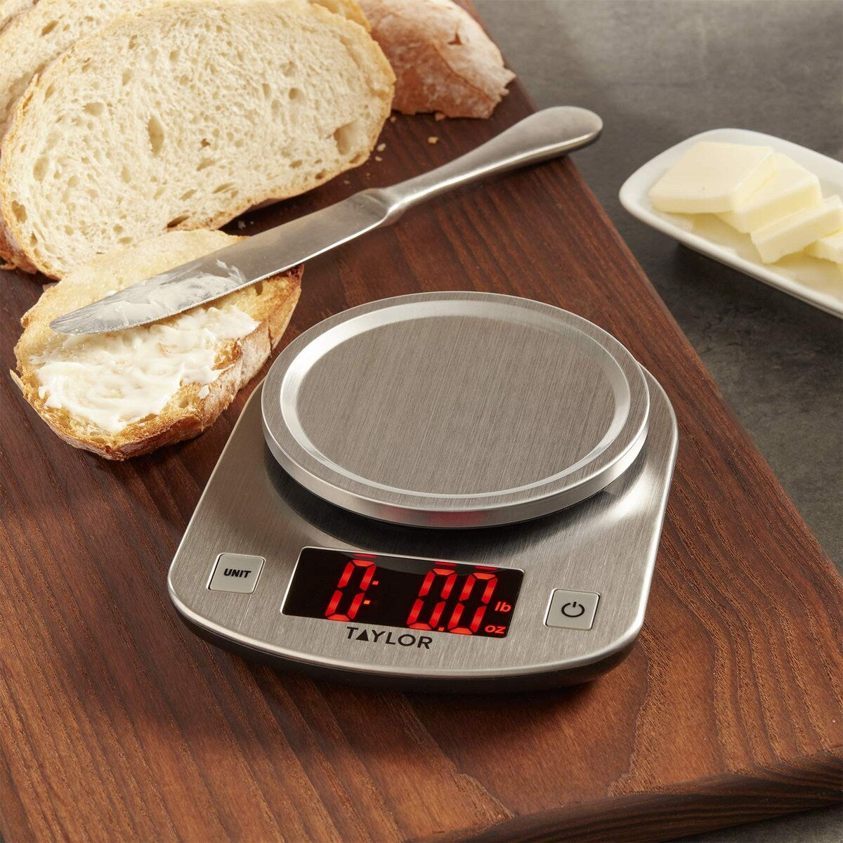 Taylor Stainless Steel Digital Kitchen Scale - 11 pound capacity