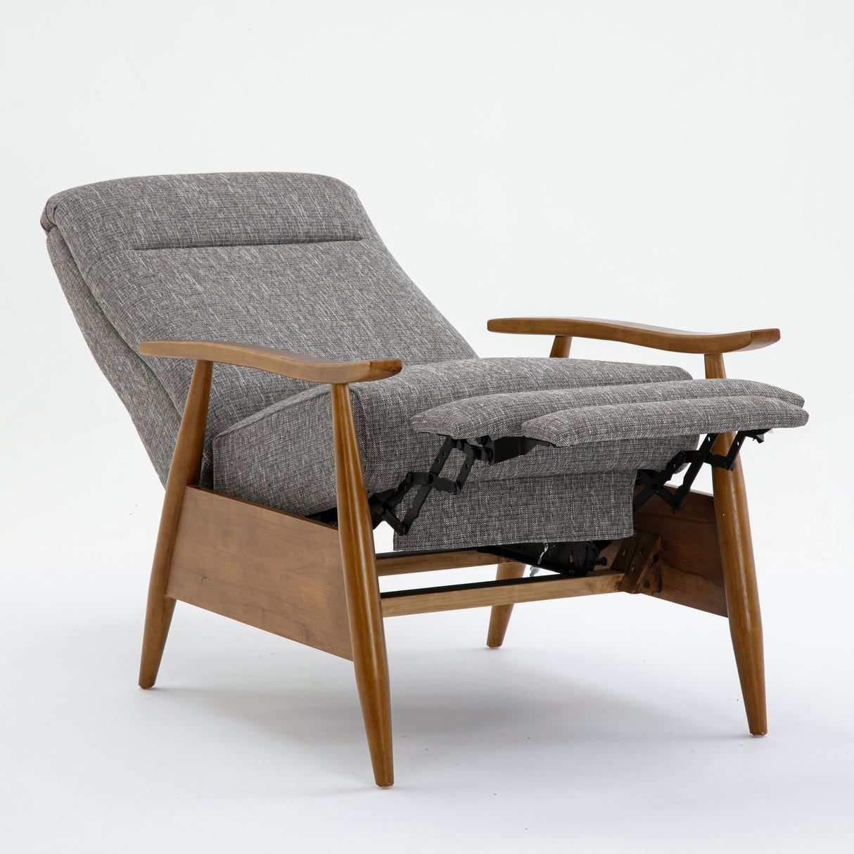 Taylor Wood Arm Push Back Recliner in Performance Fabric by Greyson Living