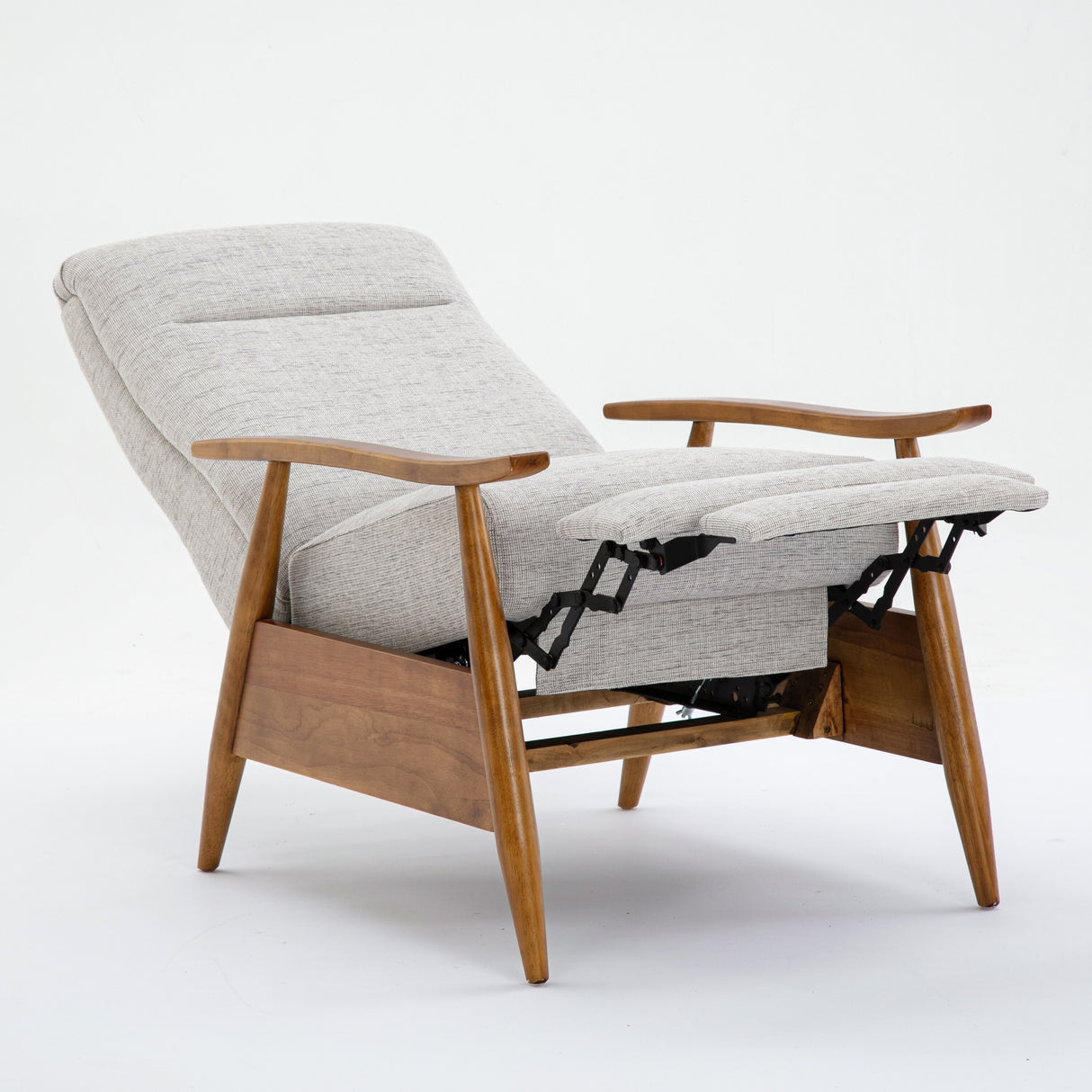 Taylor Wood Arm Push Back Recliner in Performance Fabric by Greyson Living