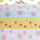 Taylor & Olive Purple/ White Floral Heart Reversible Quilt Bedding Set