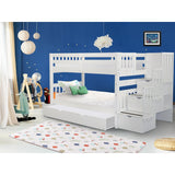 Taylor & Olive Trillium Twin over Twin Stairway Bunk Bed, Twin Trundle