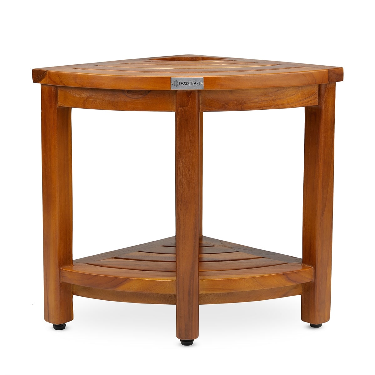 TeakCraft The LOKI, Teak Corner Bench With Basket