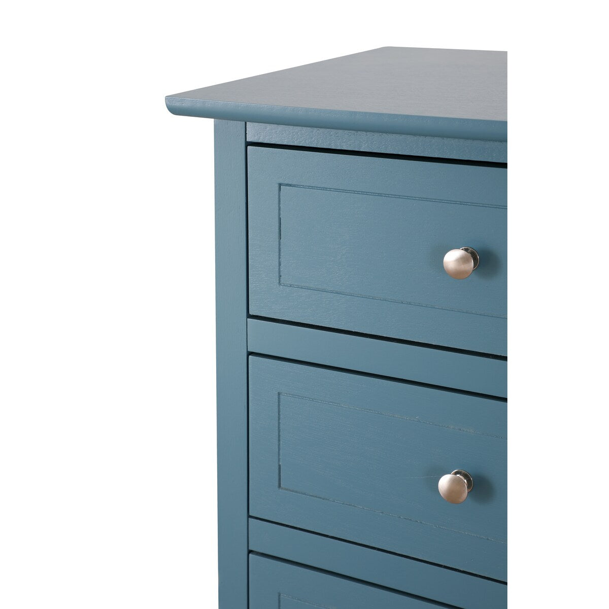 Teal Nightstand with Extra Durability - Real Wood Veneers and Dove Tailed Drawers