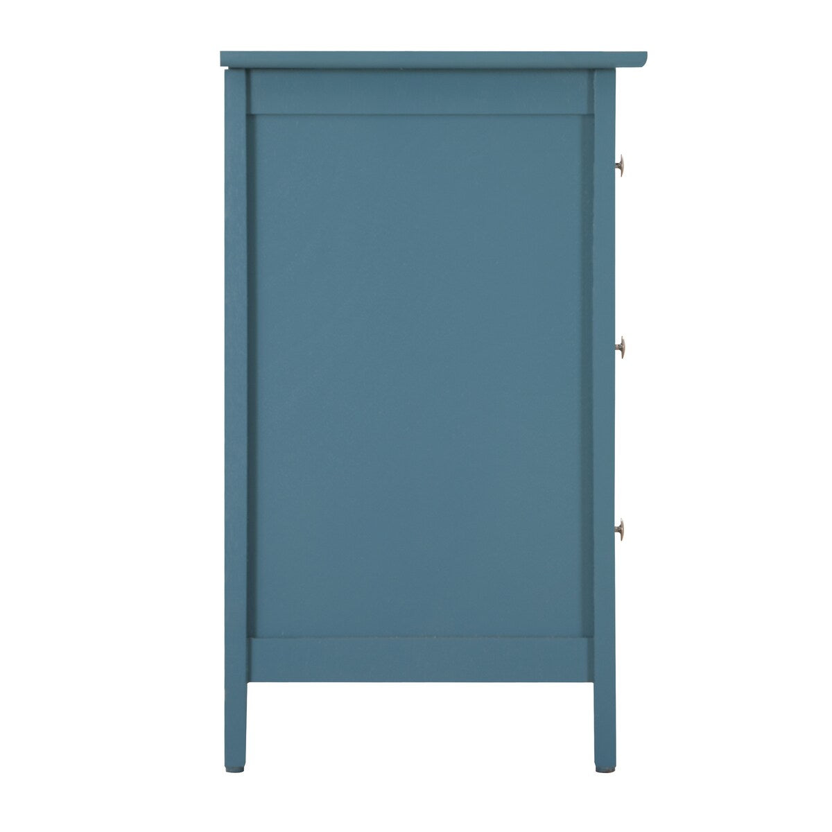 Teal Nightstand with Extra Durability - Real Wood Veneers and Dove Tailed Drawers