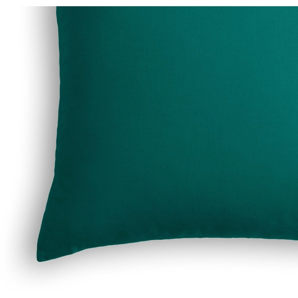 Teal Sunbrella Canvas Outdoor Throw Pillow