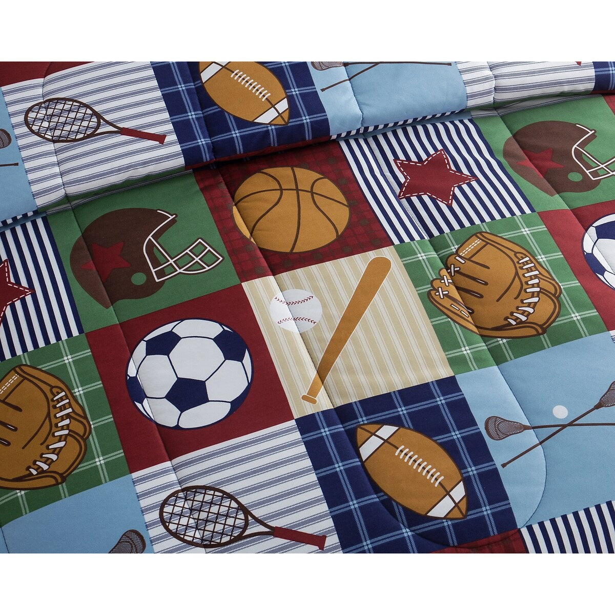 Team Sport Collegiate Navy/Blue/Tan Ultra Soft Comforter Set