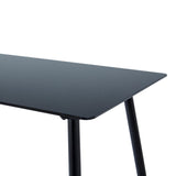 Teamson Home - Julianna 43 inch Glass Dining Table - Black - 43.5"W x 27.75"L x 29.5"H