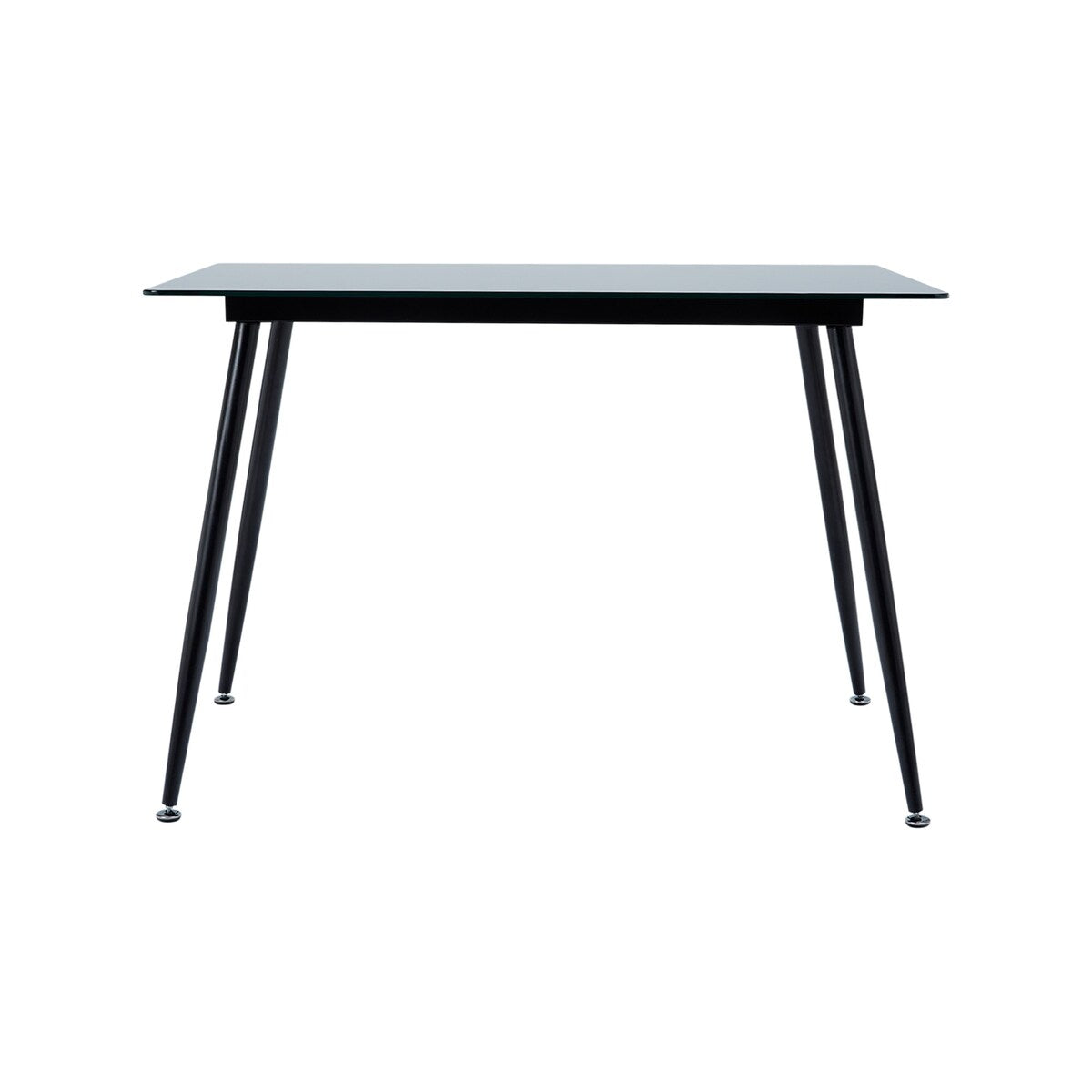 Teamson Home - Julianna 43 inch Glass Dining Table - Black - 43.5"W x 27.75"L x 29.5"H