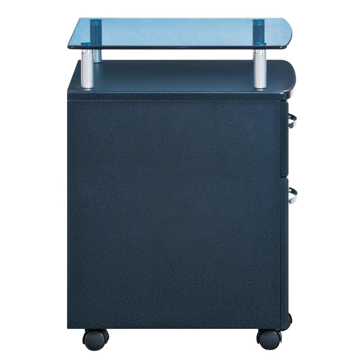 Techni Mobili Rolling File Cabinet with Glass Top